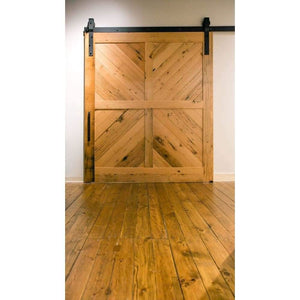 Chevron Four Panel Sliding Barn Door - Sliding Barn Door Hardware by RealCraft