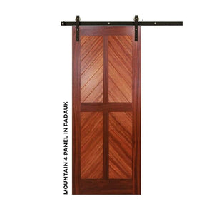 Chevron Four Panel Sliding Barn Door - Sliding Barn Door Hardware by RealCraft