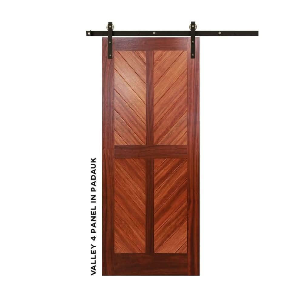 Chevron Four Panel Sliding Barn Door - Sliding Barn Door Hardware by RealCraft