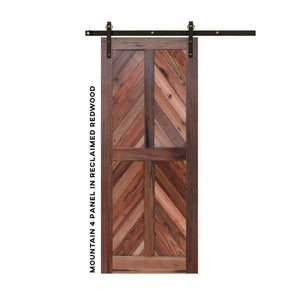 Chevron Four Panel Sliding Barn Door - Sliding Barn Door Hardware by RealCraft