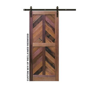 Chevron Four Panel Swinging Barn Door - Sliding Barn Door Hardware by RealCraft