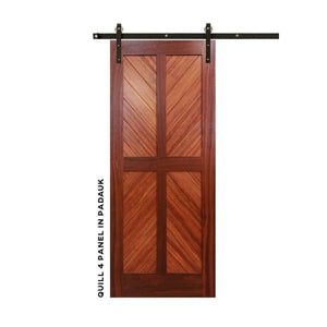 Chevron Four Panel Swinging Barn Door - Sliding Barn Door Hardware by RealCraft