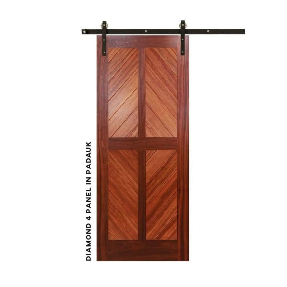 Chevron Four Panel Swinging Barn Door - Sliding Barn Door Hardware by RealCraft