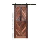 Chevron Four Panel Swinging Barn Door - Sliding Barn Door Hardware by RealCraft