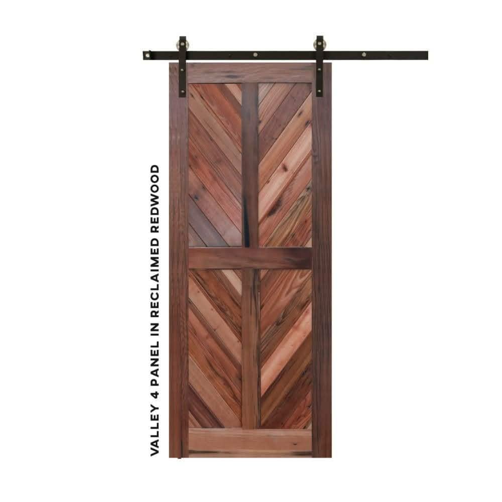 Chevron Four Panel Swinging Barn Door - Sliding Barn Door Hardware by RealCraft