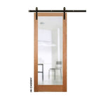 Classic Sliding Barn Door With Mirror - Sliding Barn Door Hardware by RealCraft