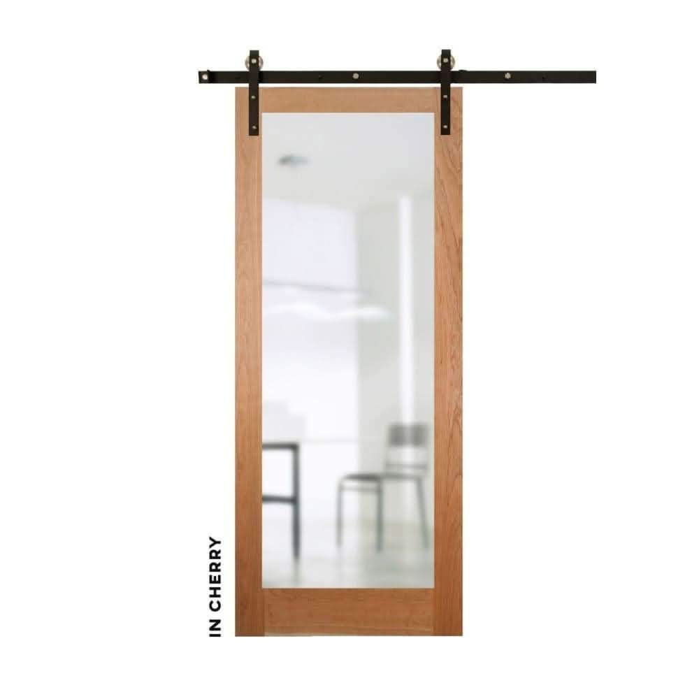 Classic Sliding Barn Door With Mirror - Sliding Barn Door Hardware by RealCraft