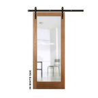 Classic Sliding Barn Door With Mirror - Sliding Barn Door Hardware by RealCraft