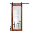 Classic Sliding Barn Door With Mirror - Sliding Barn Door Hardware by RealCraft