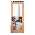 Classic Swinging Barn Door With Mirror - Sliding Barn Door Hardware by RealCraft