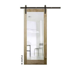 Classic Swinging Barn Door With Mirror - Sliding Barn Door Hardware by RealCraft