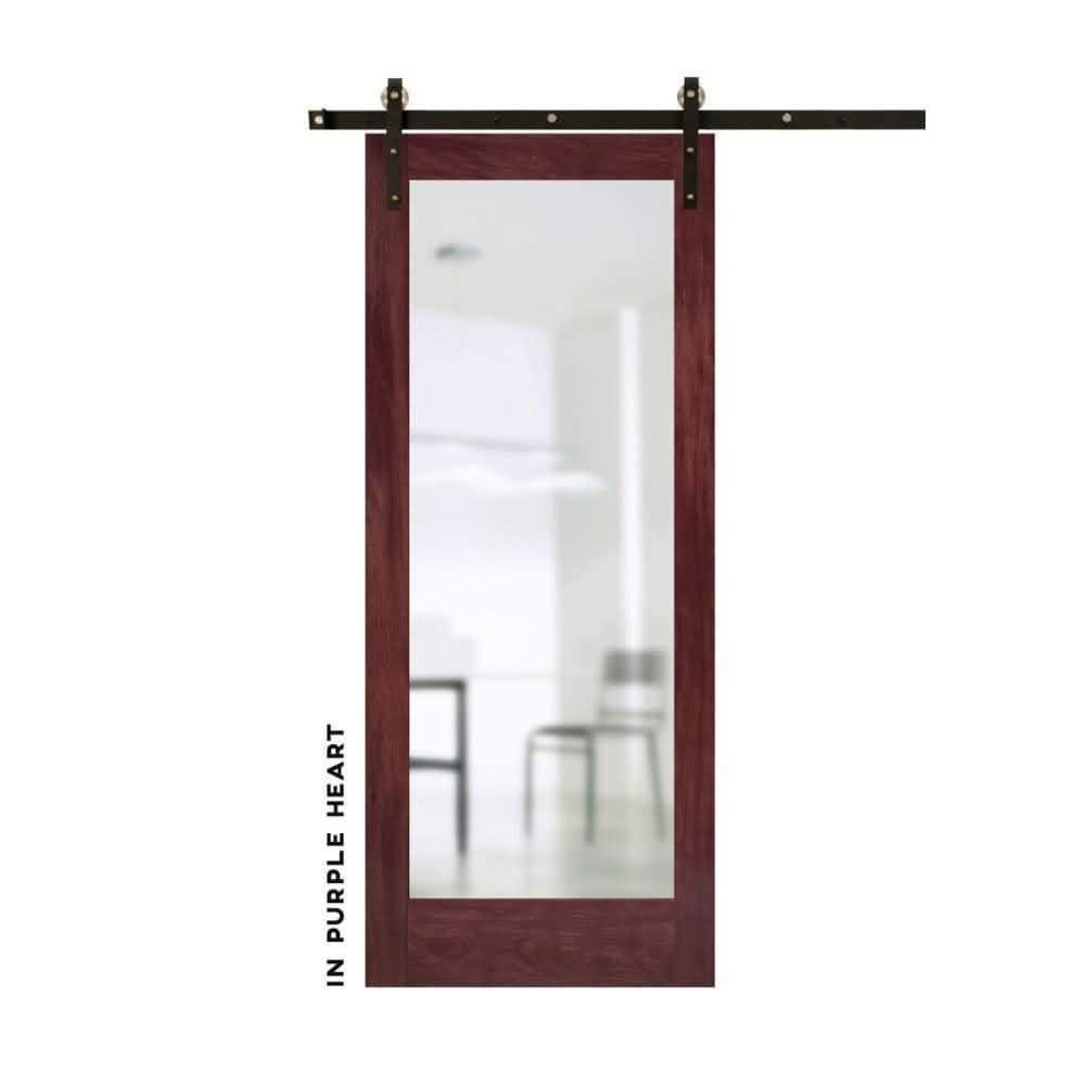 Classic Swinging Barn Door With Mirror - Sliding Barn Door Hardware by RealCraft