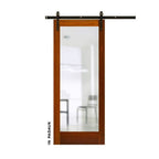 Classic Swinging Barn Door With Mirror - Sliding Barn Door Hardware by RealCraft