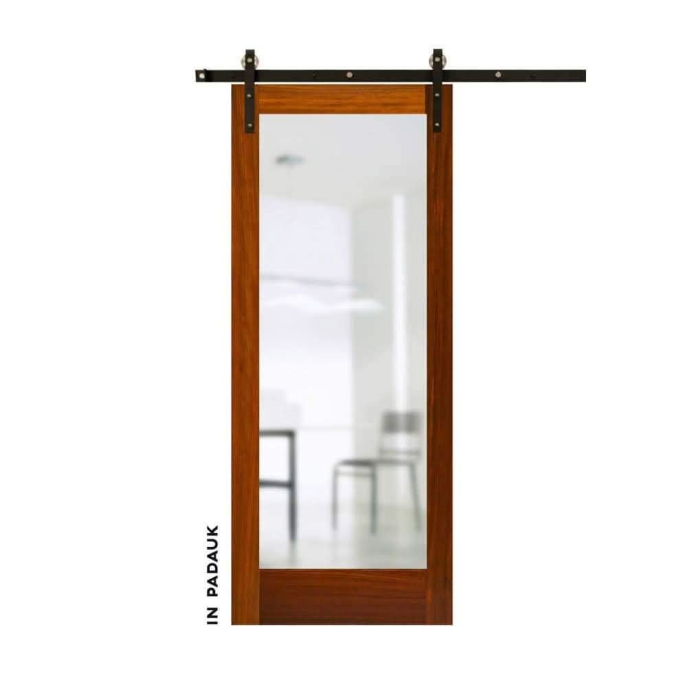 Classic Swinging Barn Door With Mirror - Sliding Barn Door Hardware by RealCraft
