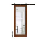 Classic Swinging Barn Door With Mirror - Sliding Barn Door Hardware by RealCraft