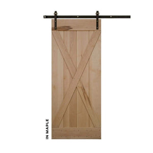 Classic X-Brace Sliding Barn Door Kit - Sliding Barn Door Hardware by RealCraft