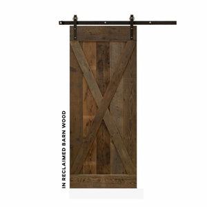 Classic X-Brace Sliding Barn Door Kit - Sliding Barn Door Hardware by RealCraft