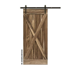 Classic X-Brace Sliding Barn Door Kit - Sliding Barn Door Hardware by RealCraft