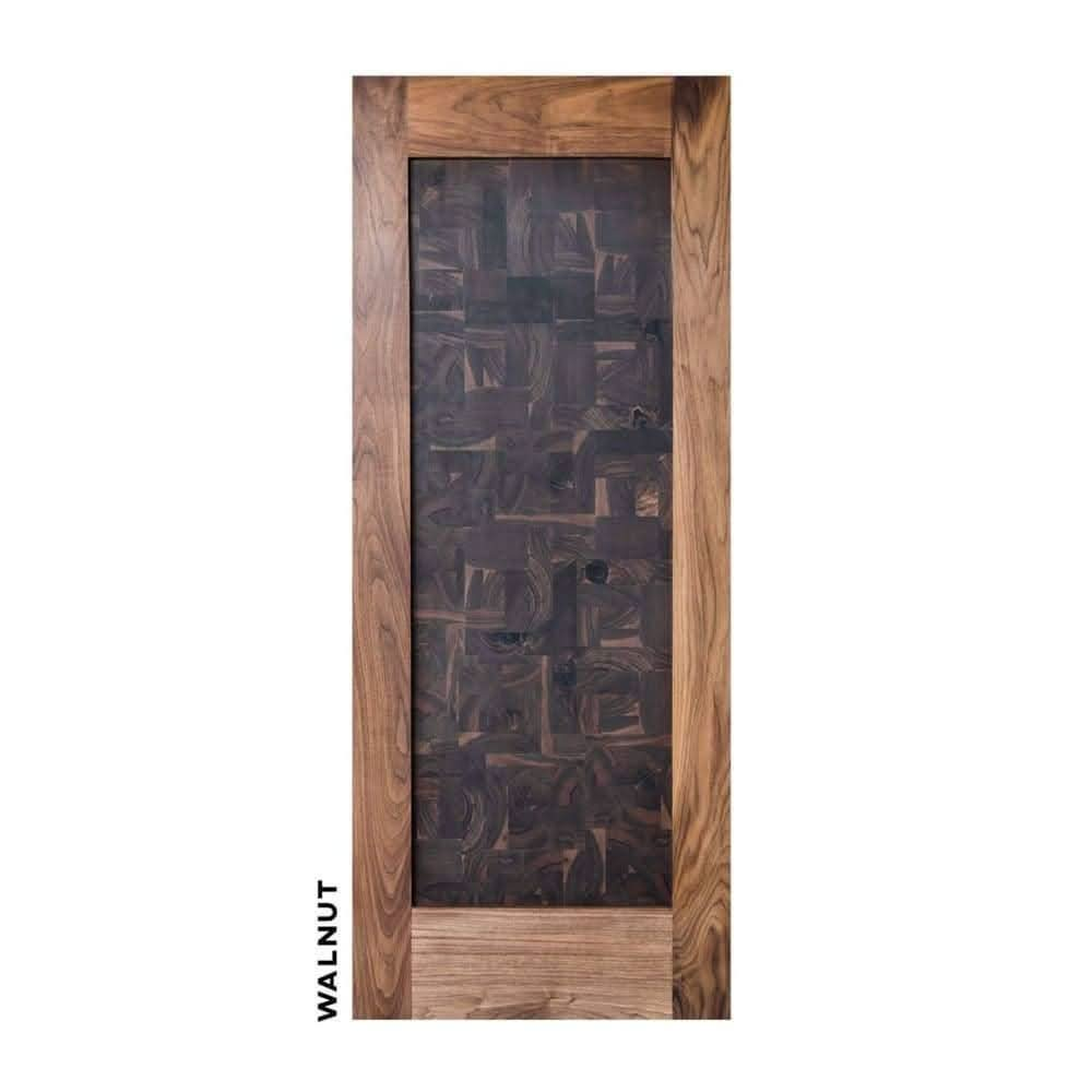 End Grain Mosaic Door Sliding Barn Door - Sliding Barn Door Hardware by RealCraft