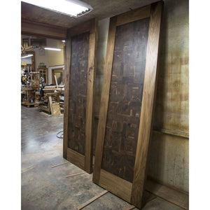 End Grain Mosaic Door Sliding Barn Door - Sliding Barn Door Hardware by RealCraft