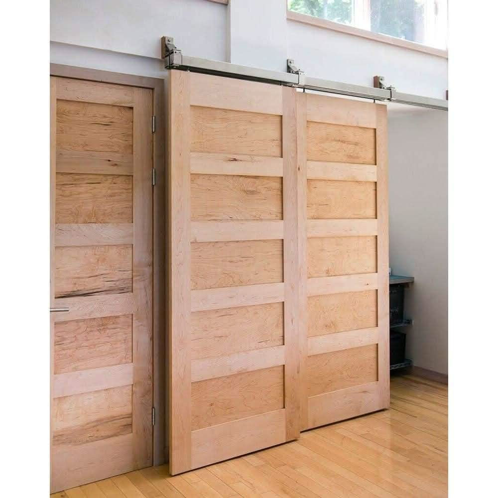 Five Panel Horizontal Sliding Barn Door - Sliding Barn Door Hardware by RealCraft