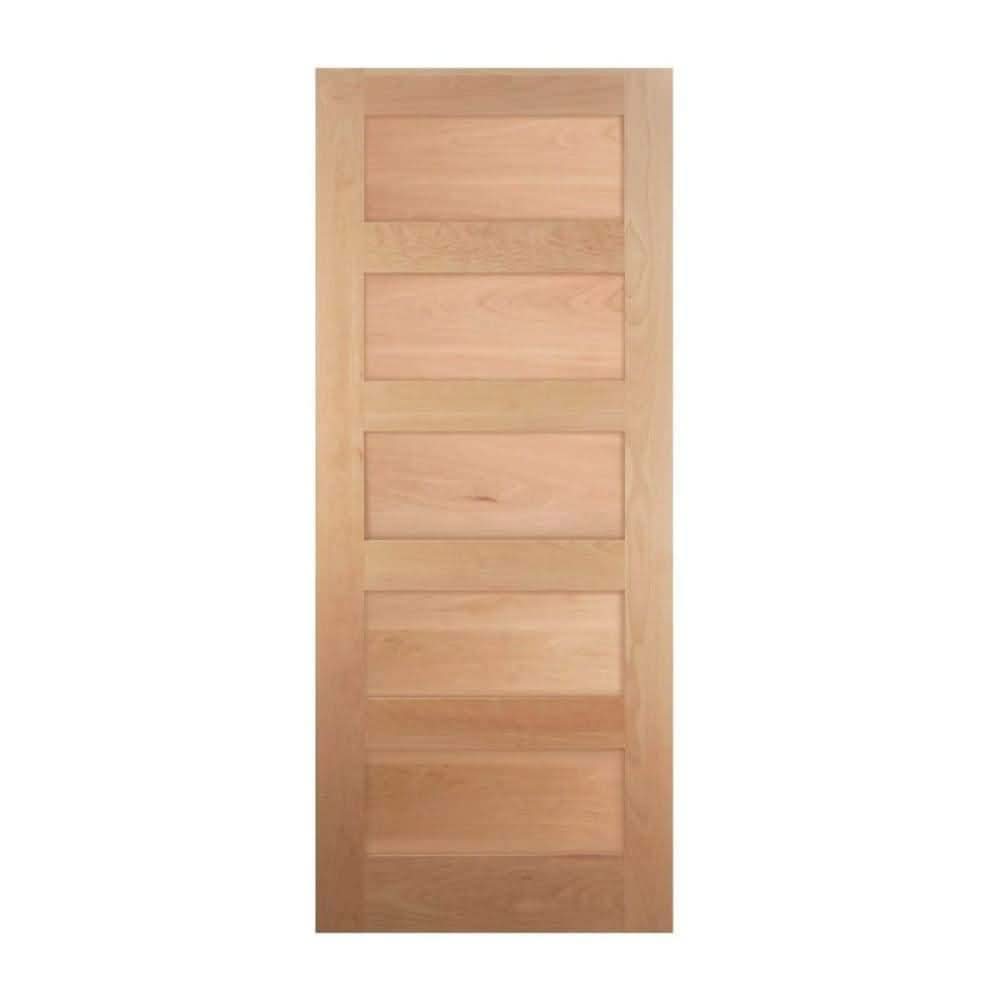 Horizontal Solid Wood 5 Panel Door | RealCraft