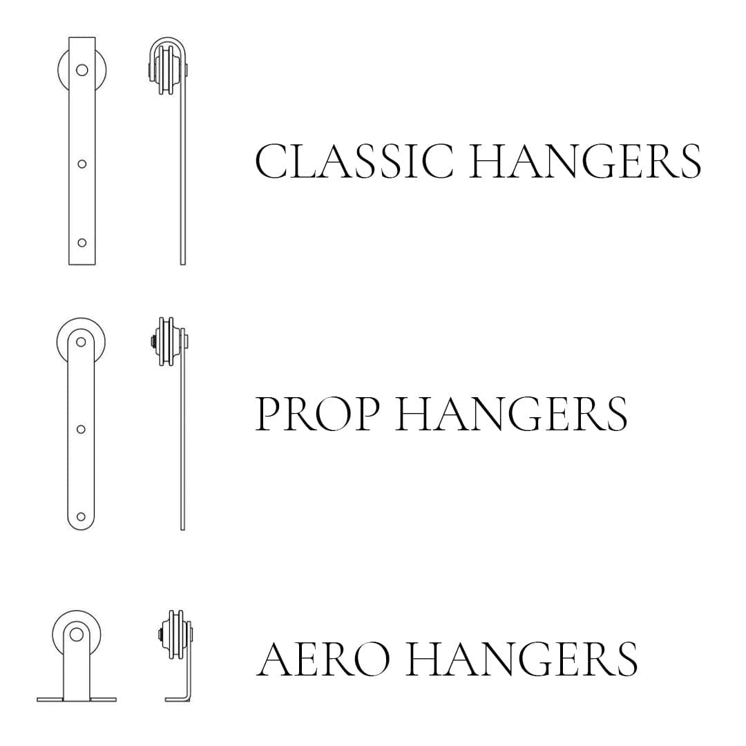 Stainless Steel Bypass Track Interior / Exterior Barn Door Hardware Kit