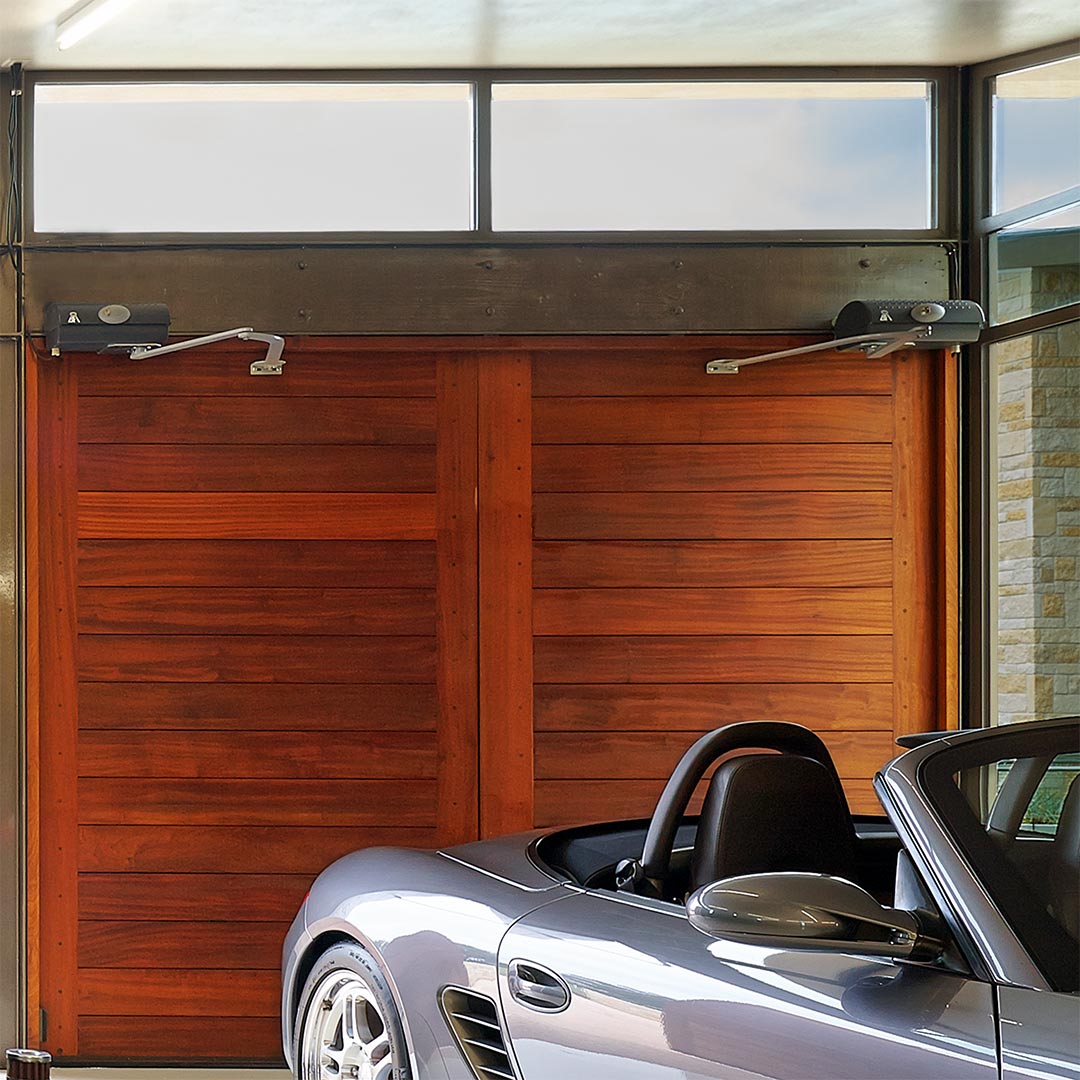 Can I automate a custom-designed garage door with unusual dimensions? 2
