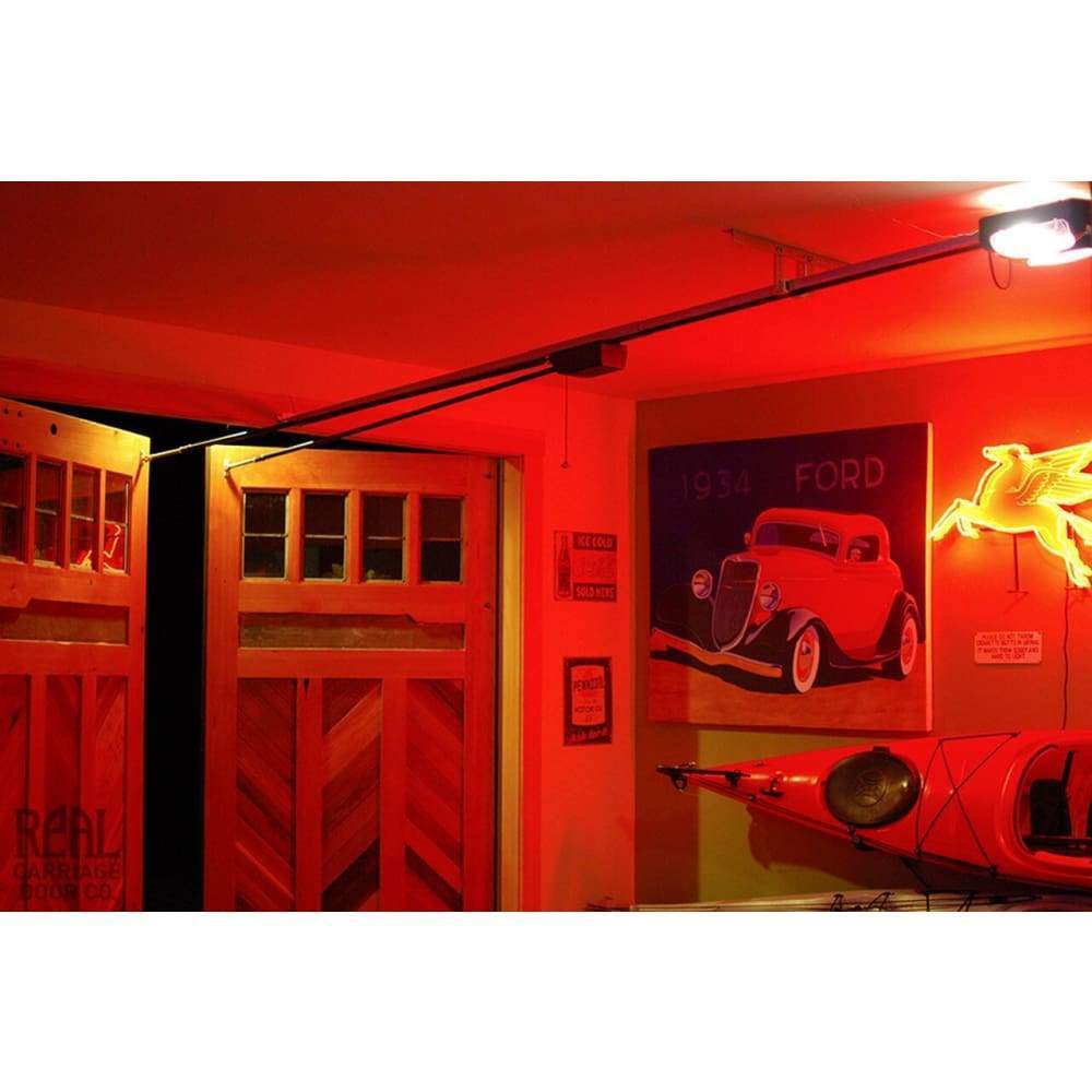 Fremont Ceiling Mounted Outswing Garage Door Opener (AOCM) - Sliding Barn Door Hardware by RealCraft