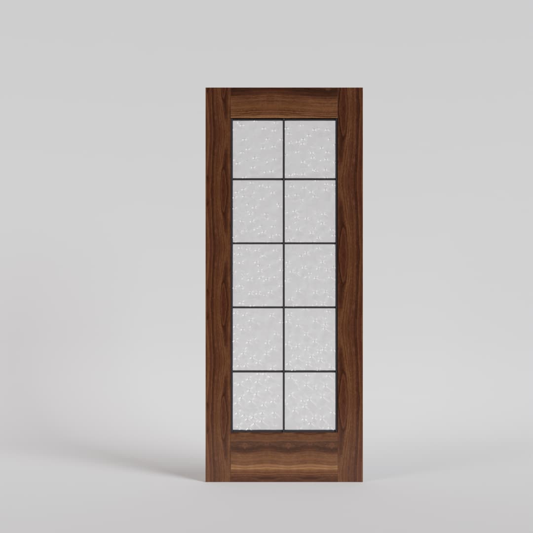 Full Panel Glass Sliding French Door