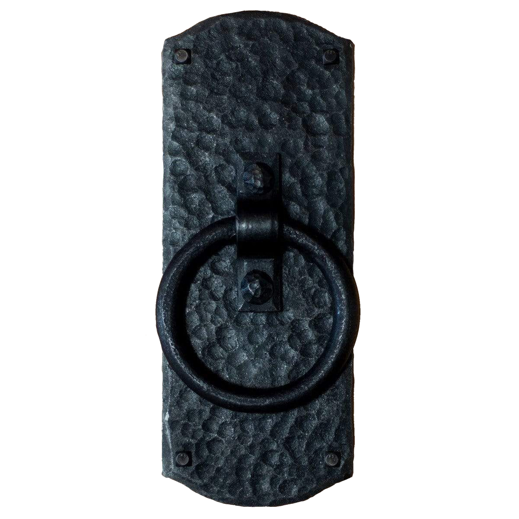 Hand Forged Arched Rustic Ring Barn Door Pull