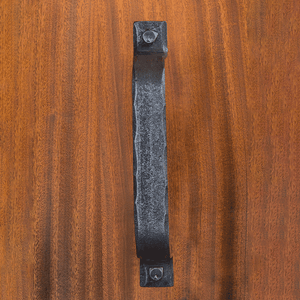 Hand Forged Rectangular Rustic Barn Door Pull Handle - Sliding Barn Door Hardware by RealCraft