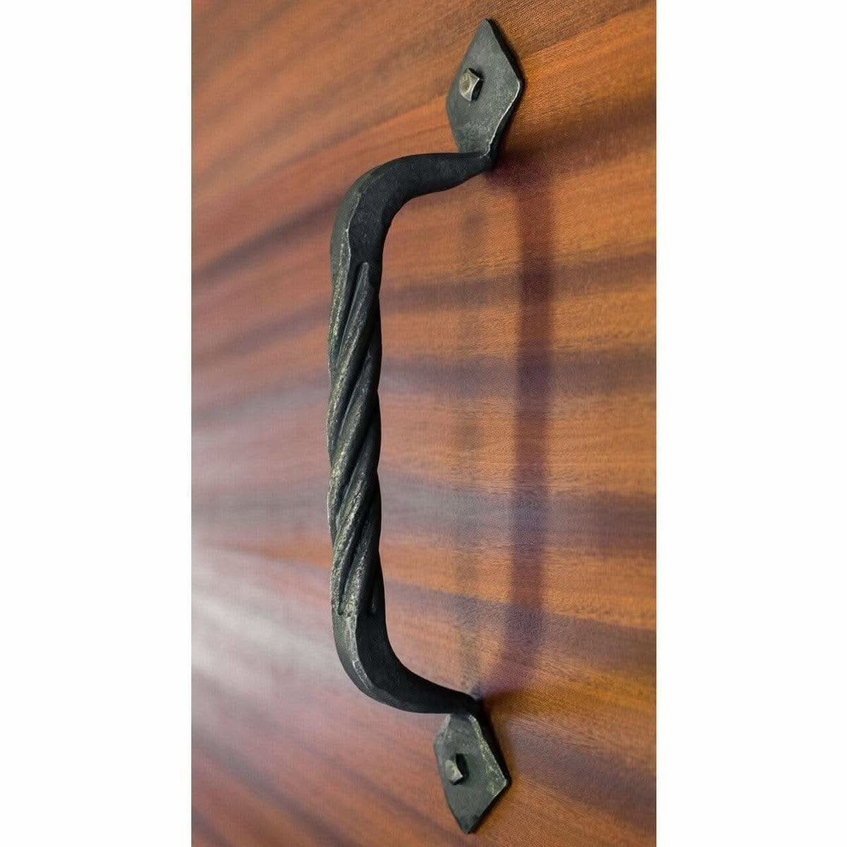 Hand-Forged Rope Twist Barn Door Handle - Sliding Barn Door Hardware by RealCraft