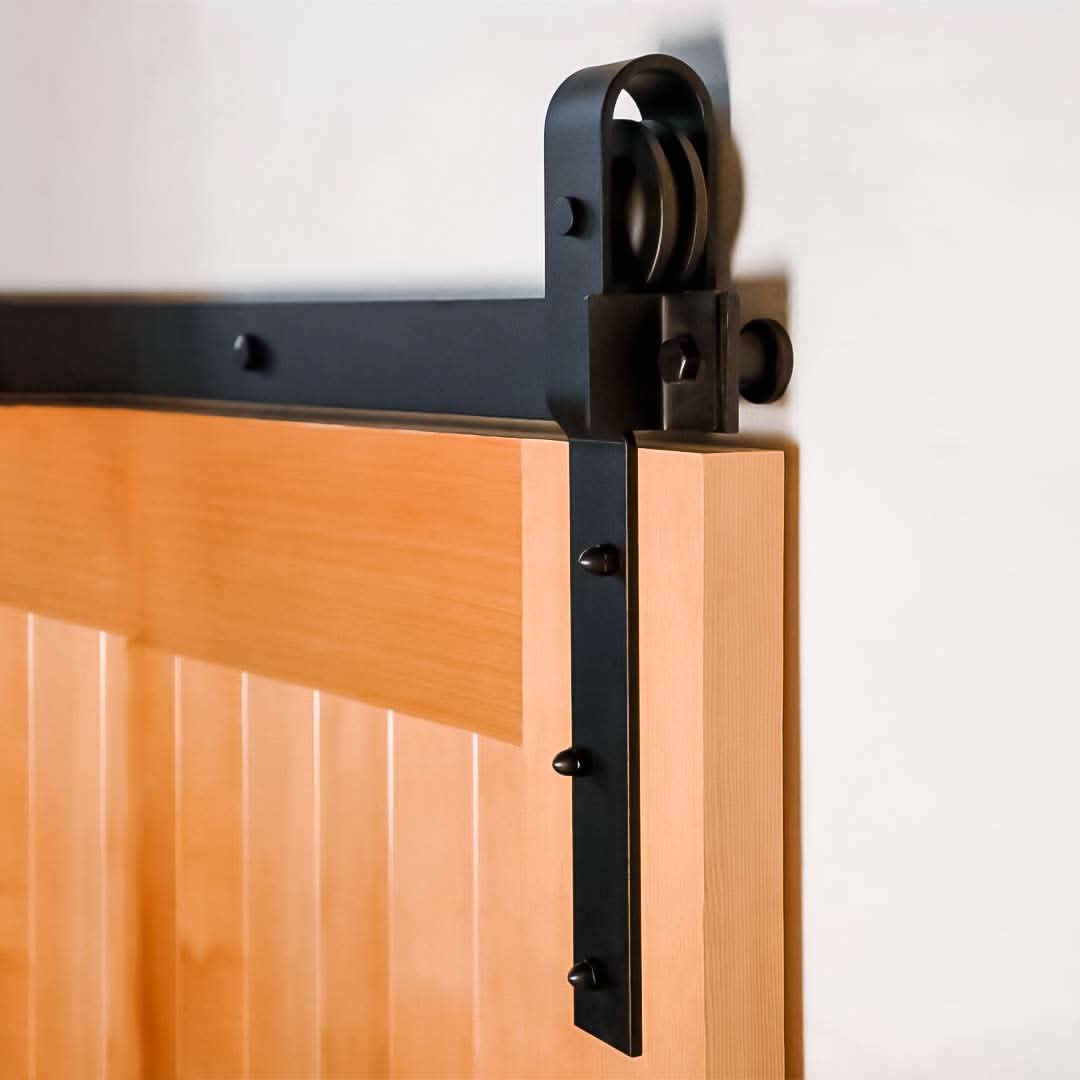 Heavy Duty Flat Track Exterior Barn Door Hardware (800lb) - Sliding Barn Door Hardware by RealCraft