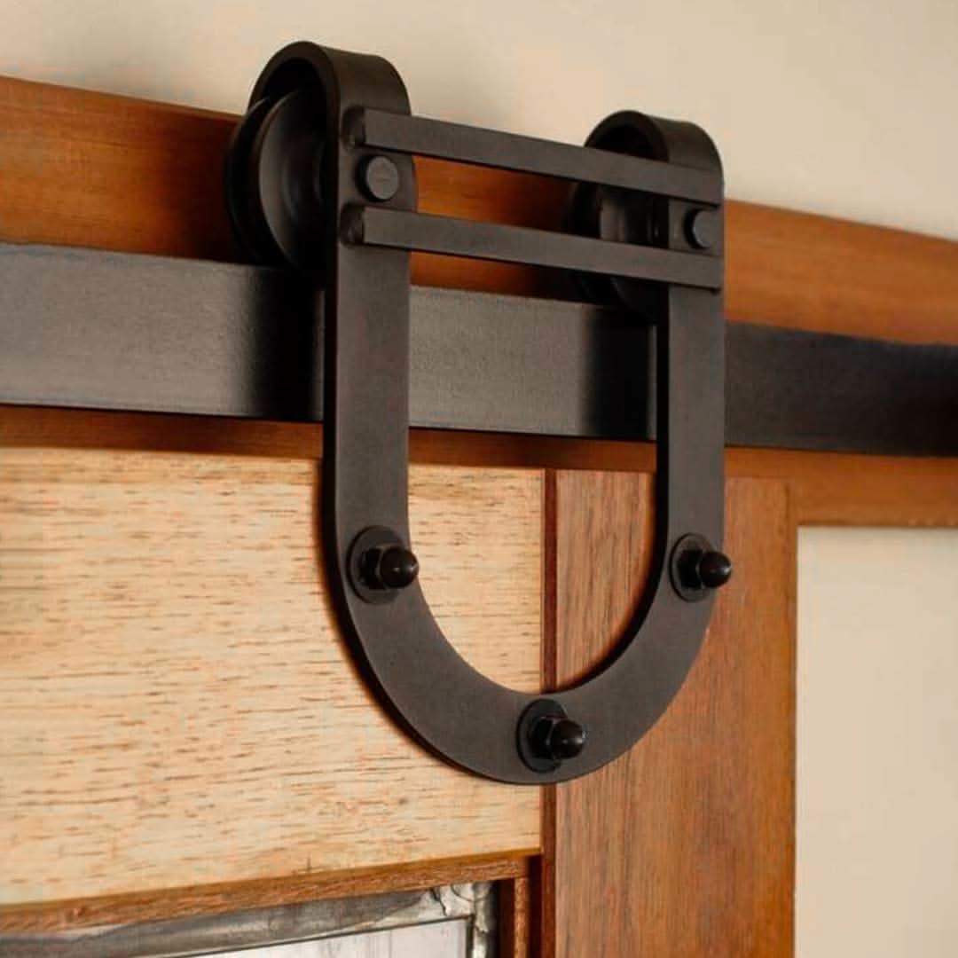 Horseshoe Farmhouse Barn Door Hardware 