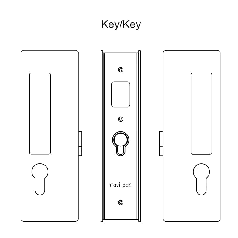 CL400 Magnetic Key Sliding Door Lock & Pocket Door Lock Hardware