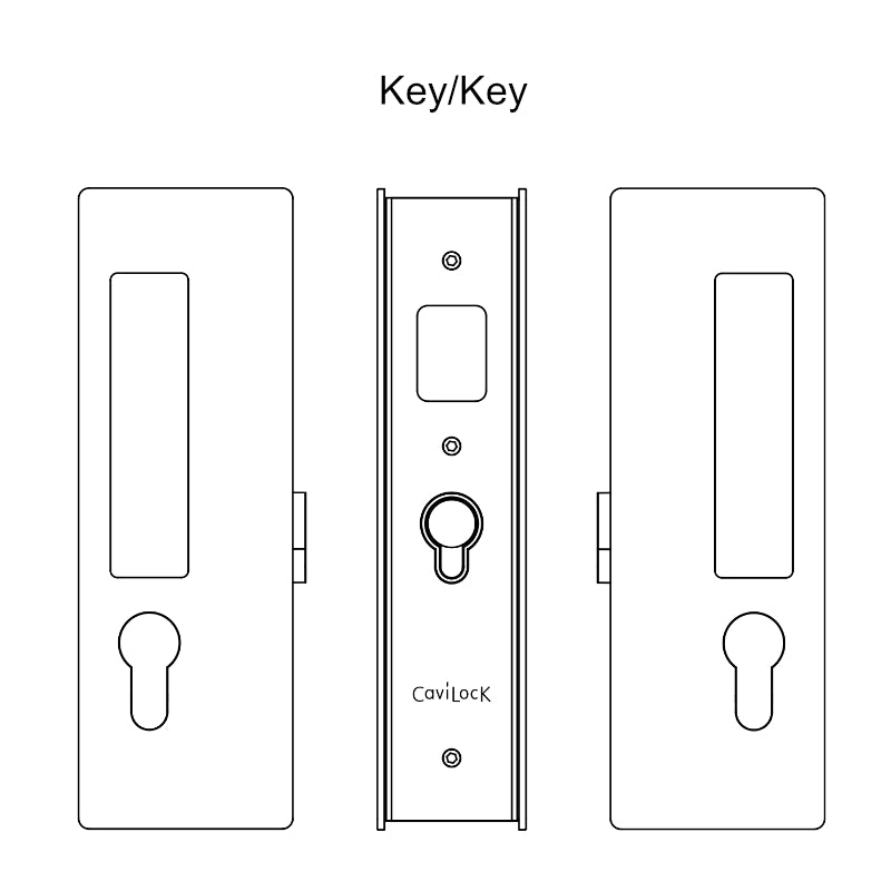 CL400 Magnetic Key Sliding Door Lock &amp; Pocket Door Lock Hardware