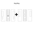 CL400 Bi-Parting Barn Door Handles & Pocket Door Lock Set