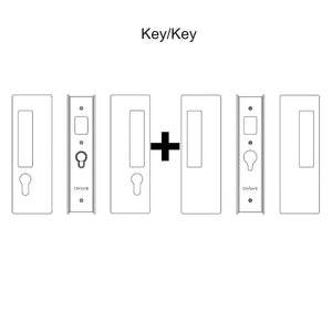 CL400 Bi-Parting Barn Door Handles & Pocket Door Lock Set