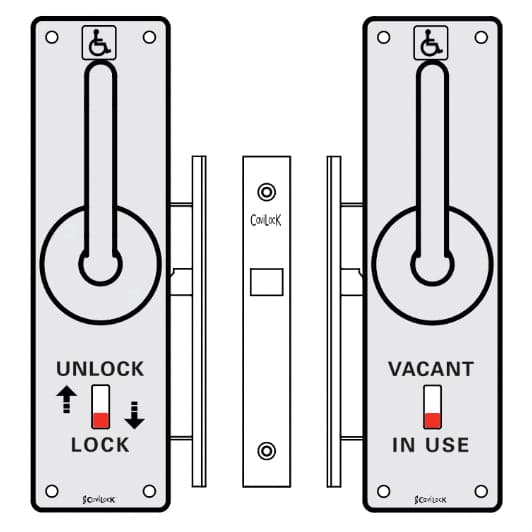 CL100 ADA LaviLock Handle & Lock For Barn Door