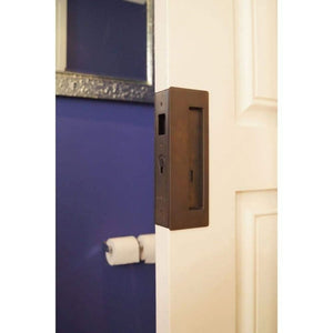 Magnetic Key Pocket Door Lock & Handle - Sliding Barn Door Hardware by RealCraft