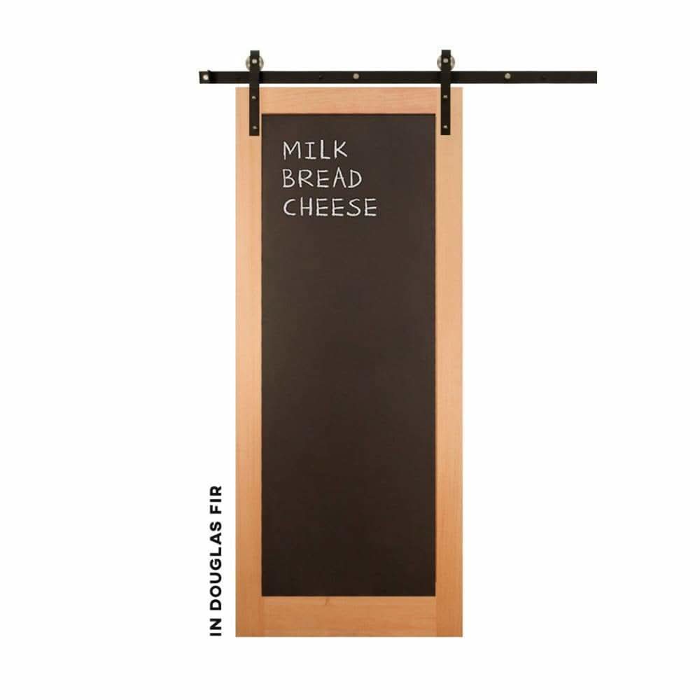 Magnetic Sliding Chalkboard Door in walnut