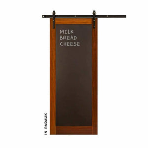 Metal Chalkboard Sliding Barn Door - Sliding Barn Door Hardware by RealCraft