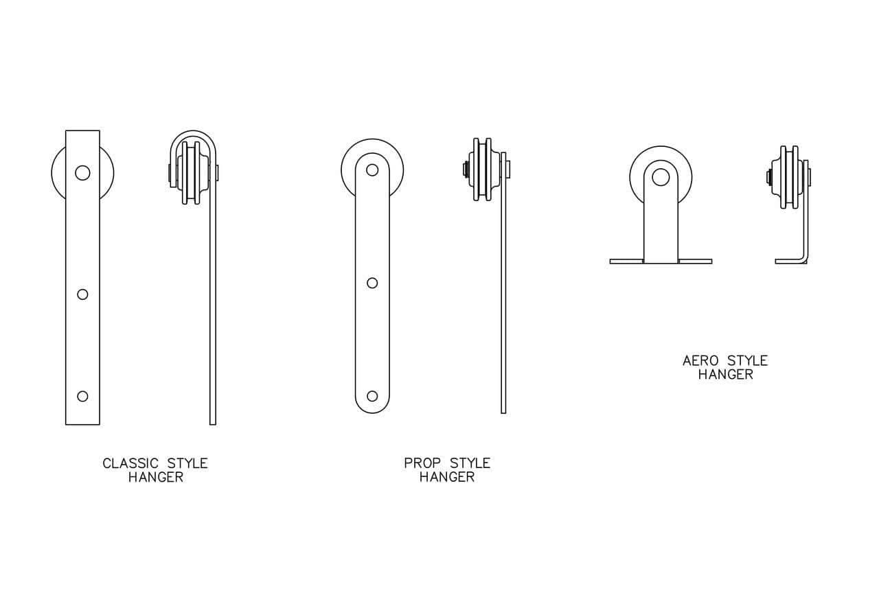 Metallic Sliding Barn Door Hardware - Sliding Barn Door Hardware by RealCraft