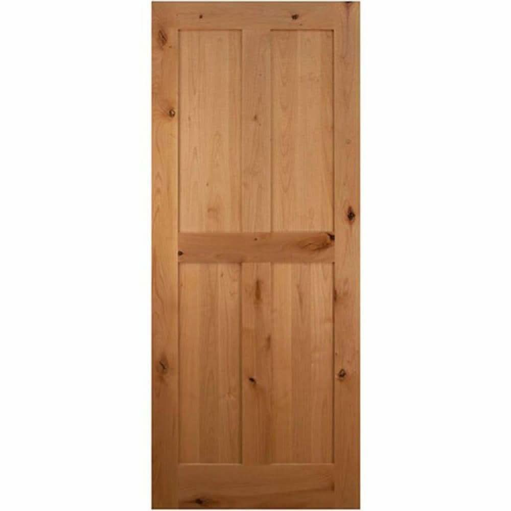 Mid-Century Modern 4 Panel Sliding Farmhouse Door by RealCraft