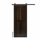 Mid-Century Modern 4 Panel Sliding Barn Door - Sliding Barn Door Hardware by RealCraft