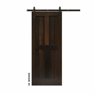 Mid-Century Modern 4 Panel Sliding Barn Door - Sliding Barn Door Hardware by RealCraft