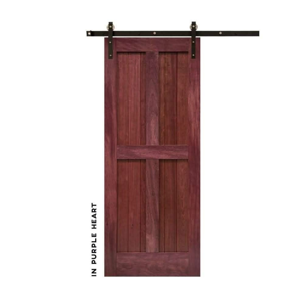 Mid-Century Modern 4 Panel Swinging Barn Door - Sliding Barn Door Hardware by RealCraft