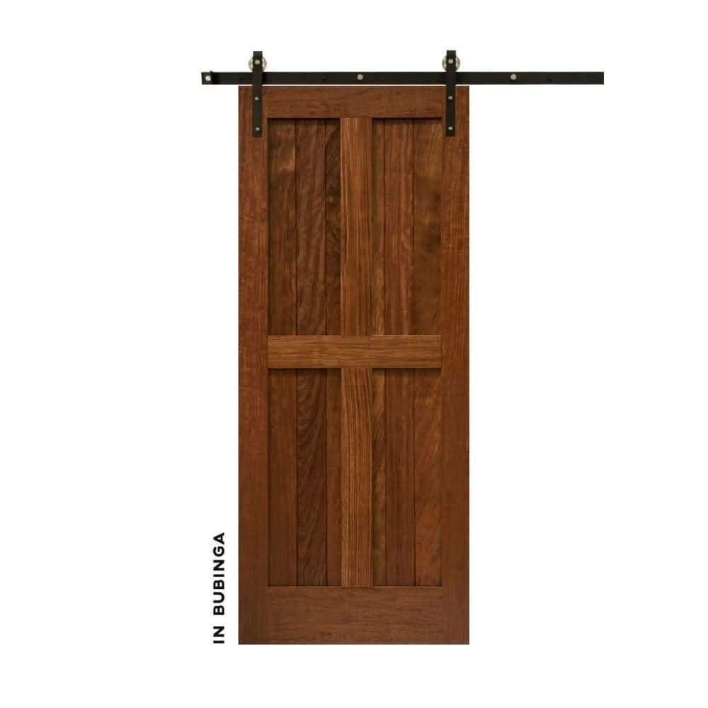 Mid-Century Modern 4 Panel Swinging Barn Door - Sliding Barn Door Hardware by RealCraft