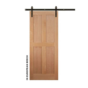 Mid-Century Modern 4 Panel Swinging Barn Door - Sliding Barn Door Hardware by RealCraft